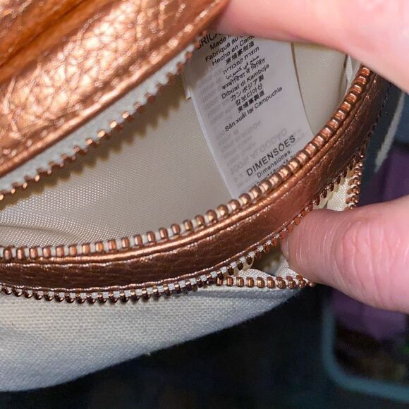 JANSPORT Classic Hippyland rose gold canvas Fannypack waist bag NWOT - Picture 4 of 7